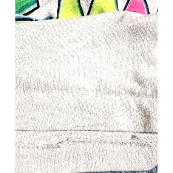 Vintage Neon Surf Mania Shirt Single Stitch Unisex T-Shirt Crew Neck Tee - Picture 8 of 8